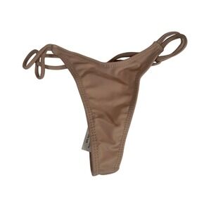 Latin Angel VTG Y2K Dancewear Tan Micro G-String Thong Small NWT